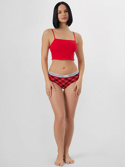 Цена за 2 штуки! Трусы шорты женские новогодние в клетку - Mark formelle фото 6