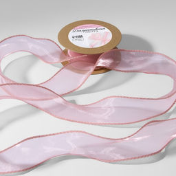 Лента капроновая Волна, с блеском, 40 мм, 10 1 м, цвет сливовый №31 - Арт узор фото 2