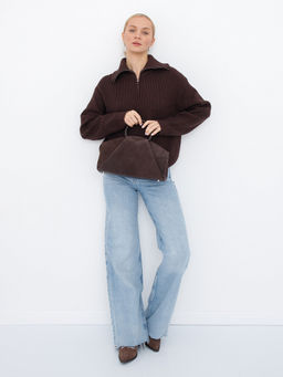 Сумка женская кожаная 1126MF coffee Polina&Eiterou в Новосибирске