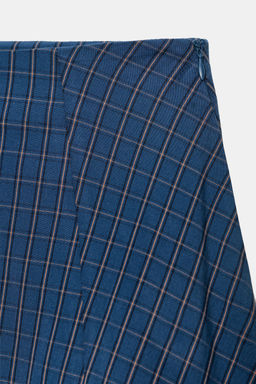 CHECKED PLEATED MIDI SKIRT - Zara фото 9