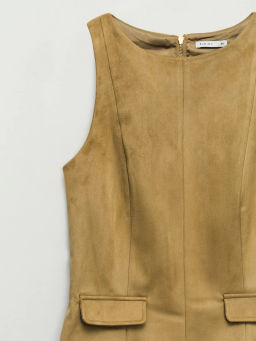 Приталенный жилет из искусственной замши ZR2604022503-63 / Zarina  фото 7