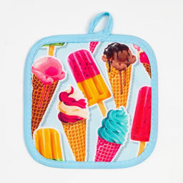 Кухонный набор 2 прихватки Этель Сладости , прихватка 17х17 см, варежка 24х16 см, 100% п/э  фото 4