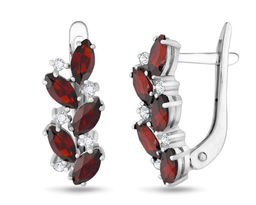 Серьги, гранат, СПН4331