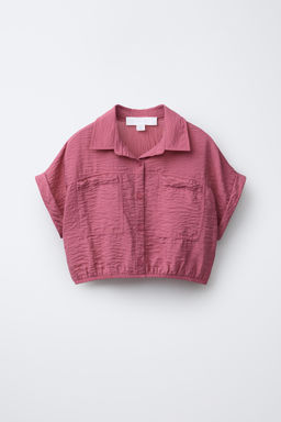 FLOWING SHIRT WITH ELASTIC TRIM