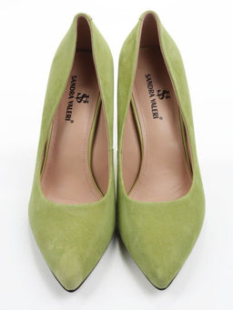06-S3-7041 LT.GREEN Туфли женские (натуральная замша)
