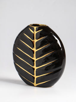 Ваза «Новайо», 18×17 см, керамика, чёрная