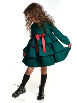 Платье для девочки нарядное UD 6937 темно зеленый - Mini maxi фото 3