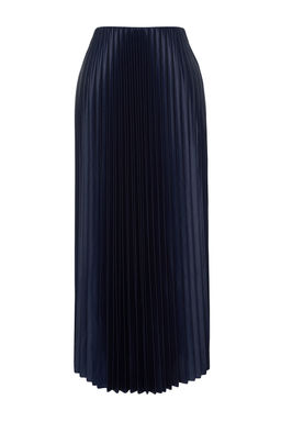 Lacivert Piliseli Maxi Esnek Orme Etek TWOSS24ET00041