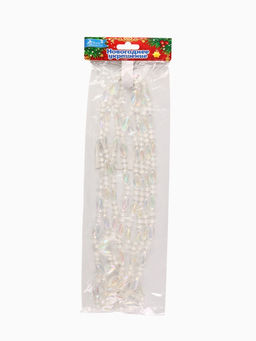 Цена за 2 шт. Бусы на ёлку Лёд, овал, длина 2.7 м, d=9 мм, прозрачные перламутровые - Зимнее волшебство фото 8