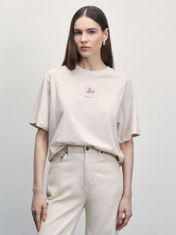 Футболка прямого кроя с принтом / Zarina