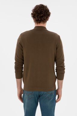 Мужской хаки базовый трикотаж кардиган Неожиданная скидка в корзине - U.s. polo assn фото 12