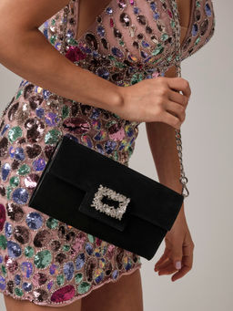 Клатч замшевый Deboro 31016 черный