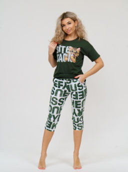 783 Пижама "Буквы/хаки"