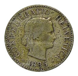 10 раппенов 1885 года Швейцария