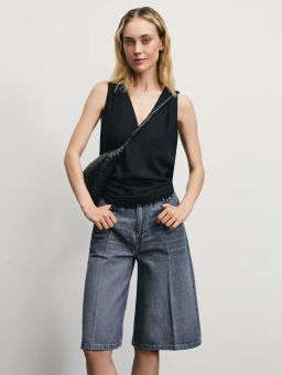 Джинсовые шорты бермуды / Zarina  фото 4