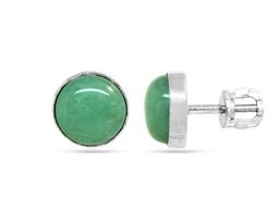 Серьги, жадеит, Ю-25145р