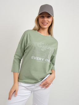 Лонгслив женский Лео фисташка