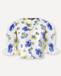 Укороченная блузка с цветочным принтом - Incity фото 2