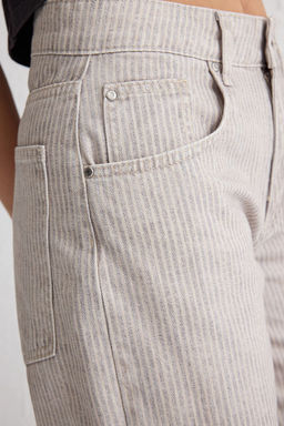 Cok Renkli Cizgili Normal Bel Baggy Jeans TWOSS25JE00017 - Trendyolmilla фото 3