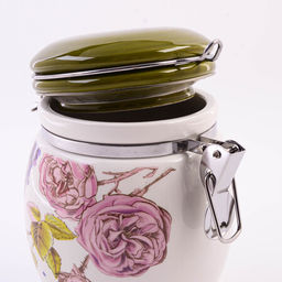 60255 Банка для сыпучих 700мл Розовый сад доломит/металл LR (х36) - Mayer&boch фото 2