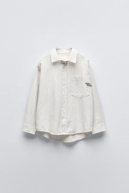 EMBROIDERED STRIPE SHIRT