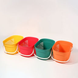 Цена за 2 шт. Органайзер для хранения, с ручками, 1 секция, 27×18×14.5 см, МИКС