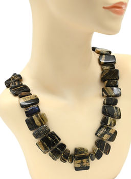 Колье из Яшмы уральской "Парус", 61см, 180г