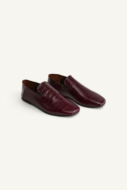 LEATHER LOAFERS WITH EMBOSSING - Zara фото 3