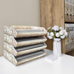 VAL TC-4HP-330 Лотки для бумаг горизонтал., широкие, 33*28.5*7.5 см, набор 4 шт., TRAVELLING, шт