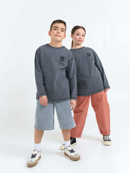 Свитшот облегченный Маренго с принтом 7+ - Bungly фото 4