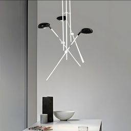 Люстра «3 клюшки» 65×75 см, 3×10 Вт, алюминий, пластик, свечение тёплое белое