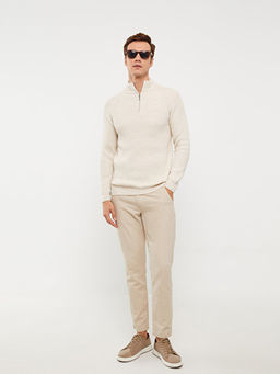 Dik Yaka Uzun Kollu Erkek Triko Kazak