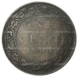 Монета 1 цент 1904 года Канада