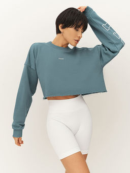 Укороченный свитшот объемного силуэта - NEVERLATE фото 2