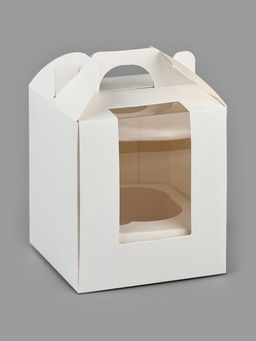 Цена за 5 шт. Упаковка для кондитерских изделий под 1 капкейк «Белая», 9×9×10 см