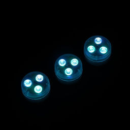 Светильник водонепроницаемый мини, 3 x 1.9 см, 3 шт, от CR2032 (в компл.), пульт, RGB, IP68 - Simaland фото 11