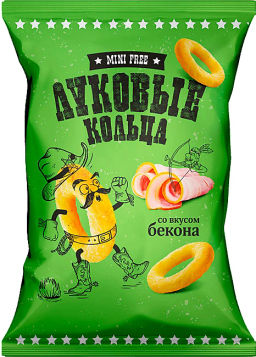 Луковые кольца Mini Free со вкусом бекона набор 5 шт 45 г  фото 2
