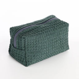Косметичка дорожная на молнии TEXTURA, цвет зелёный  фото 4