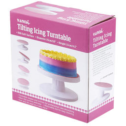 Подставка пластмассовая для торта д24,5см h11,5см, антискользящая ножка, съемный, поворотный стол с углом наклона 0-20 градусов, с EVA покрытием, цветная коробка (Китай) - Домашняя мода фото 8