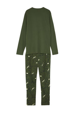 TRENDYOL MAN Erkek Haki Regular Fit Nak?sl? Orme %100 Pamuk Pijama Tak?m? TMNAW24PT00025 - Trendyolmilla фото 8