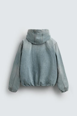DENIM HOODIE JACKET - Zara фото 8