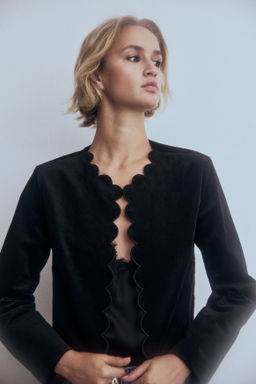 Chaqueta festoneada de terciopelo - H&m фото 2