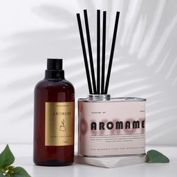 Набор диффузор ароматический Aromame, французская лаванда, 500 мл, прямоугольная банка