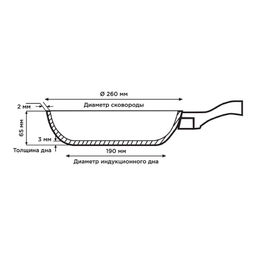 Сковорода глубокая с крышкой Walmer Leeds, 26 см, цвет серый  фото 7