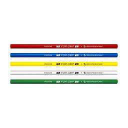 ВКФ For GMP Карандаш для письма по стеклу, металлу, пластику ПП пакет 2М (2B) незаточенный 25 шт