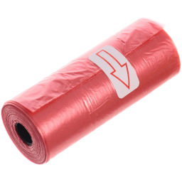 Цена за 6 шт. Контейнер с пакетами для уборки за собакой с карабином,цвет красный Ultramarine