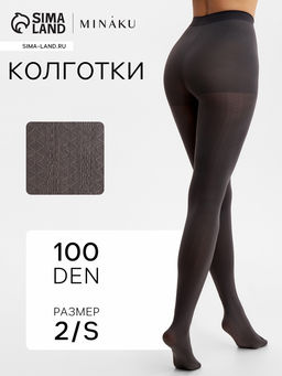 Женские колготки MINAKU 100 ден, графит, размер 2/S