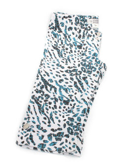 1108 WHITE/BLUE Шорты женские