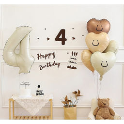 Воздушный шар фольгированный 40" цифра 4