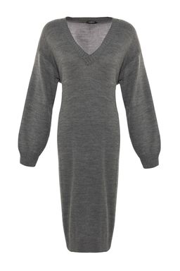 Antrasit Maxi Triko Genis Kal?p Elbise TWOAW23EL00642